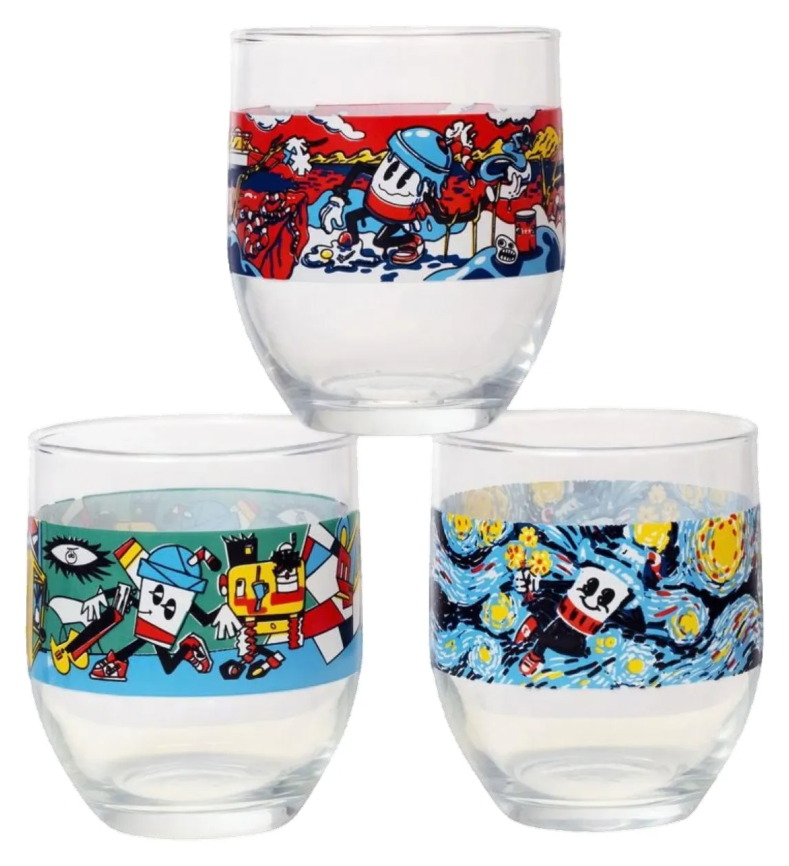 Vasos coleccionables Nocilla x Milfshakes, edición limitada con tres diseños inspirados en corrientes artísticas