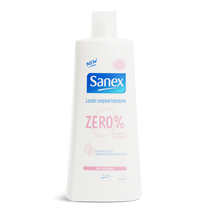 Loción corporal hidratante ZERO % Sanex
