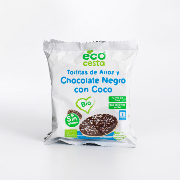 Tortitas de Arroz y Chocolate Negro con Coco Bio Ecocesta