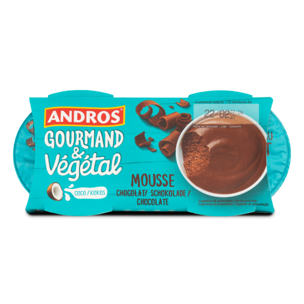 Mousse de chocolate vegana Andros Gourmand & Vegetal